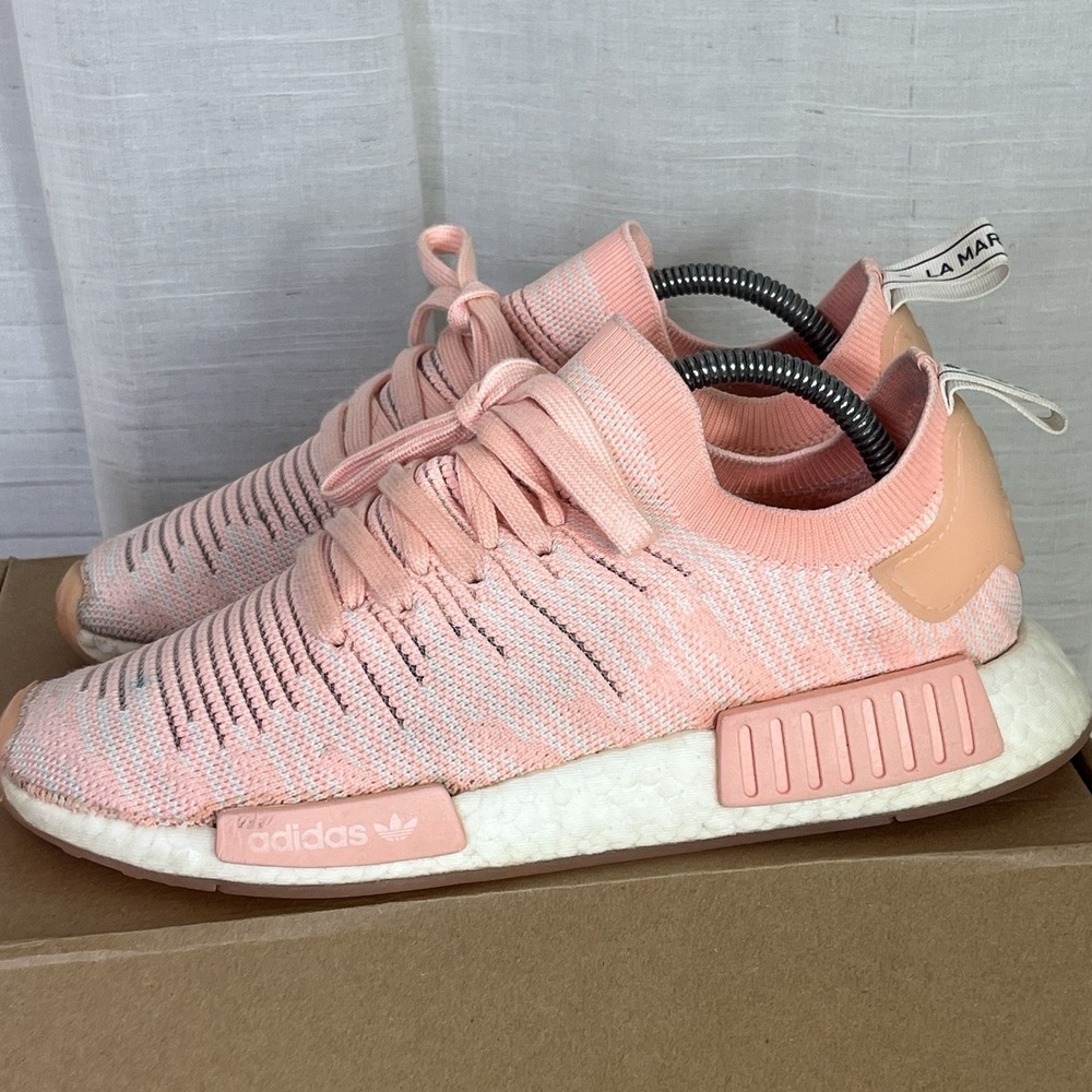 ADIDAS NMD R1 STLT Primeknit Women's Size 8 Running Shoes Clear Orange AQ1119
